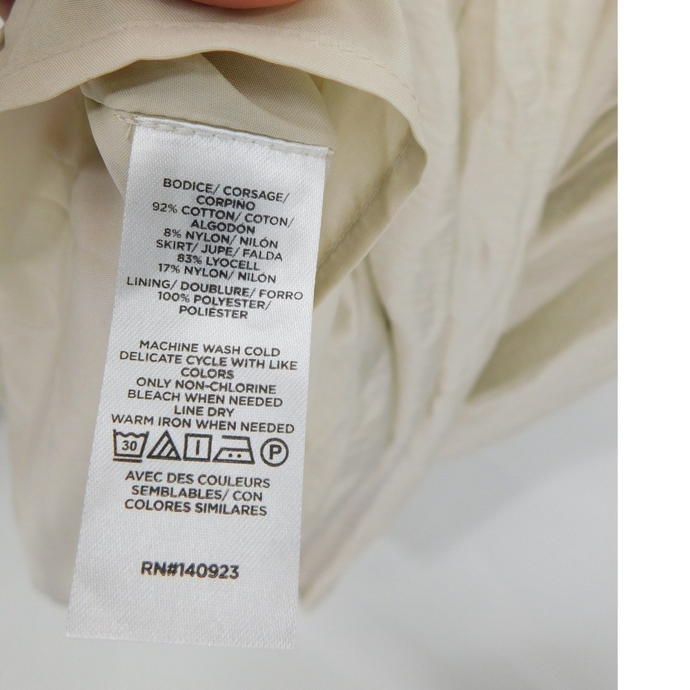 LOFT Crochet Halter Midi Dress Polished Stone Beige 6P Petite NWT 38812910 - Picture 6 of 9